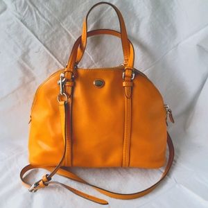 COACH PEYTON LEATHER CORA DOMED SATCHEL BAG F25671